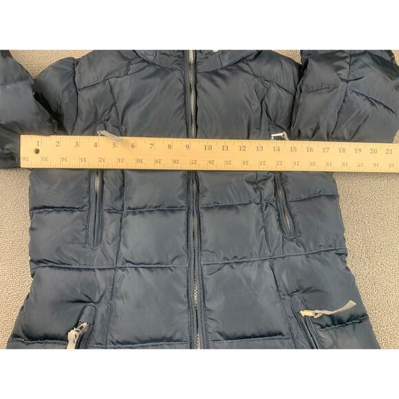 Snowimage Women's Small‎ Navy Blue Belted Puffer Winter Coat - Picture 8 of 14